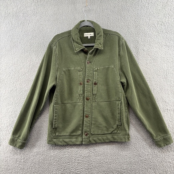 Alex Mill Fleece Utility Jacket in Thyme | Men’s Medium - Picture 4 of 12